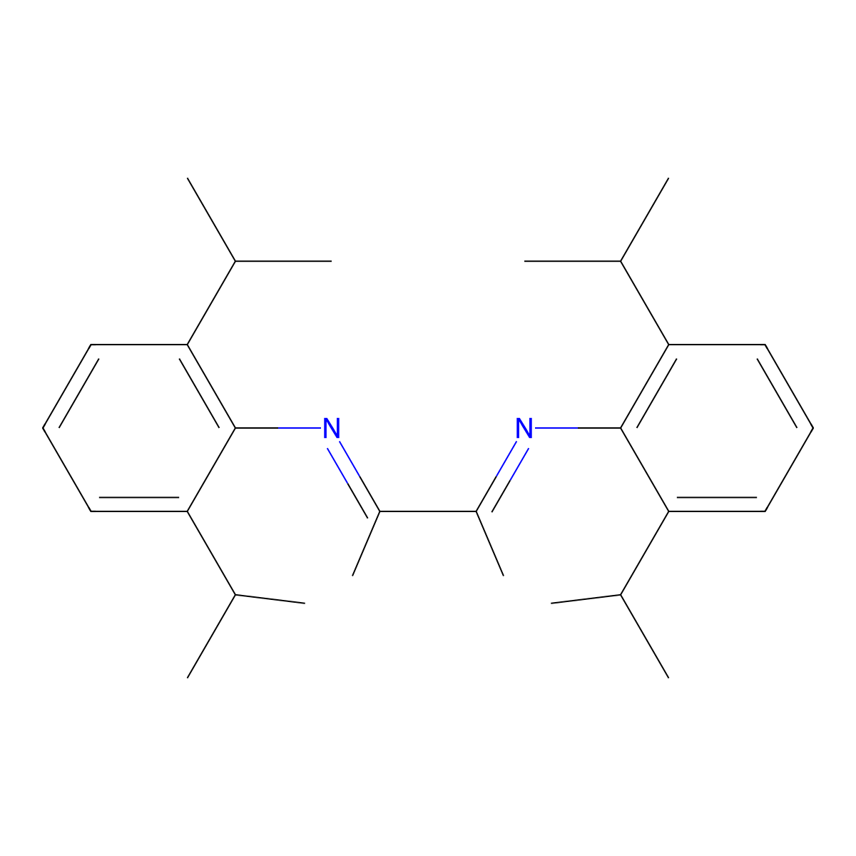 2,3-Bis(2,6-diisopropylphenylimino)butane molecular structure, CAS 74663-77-7