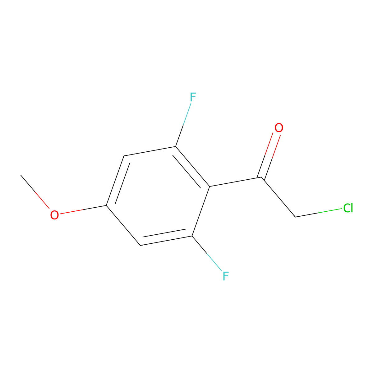2-Chloro-1-(2,6-difluoro-4-methoxyphenyl)ethanone molecular structure, CAS 746630-09-1