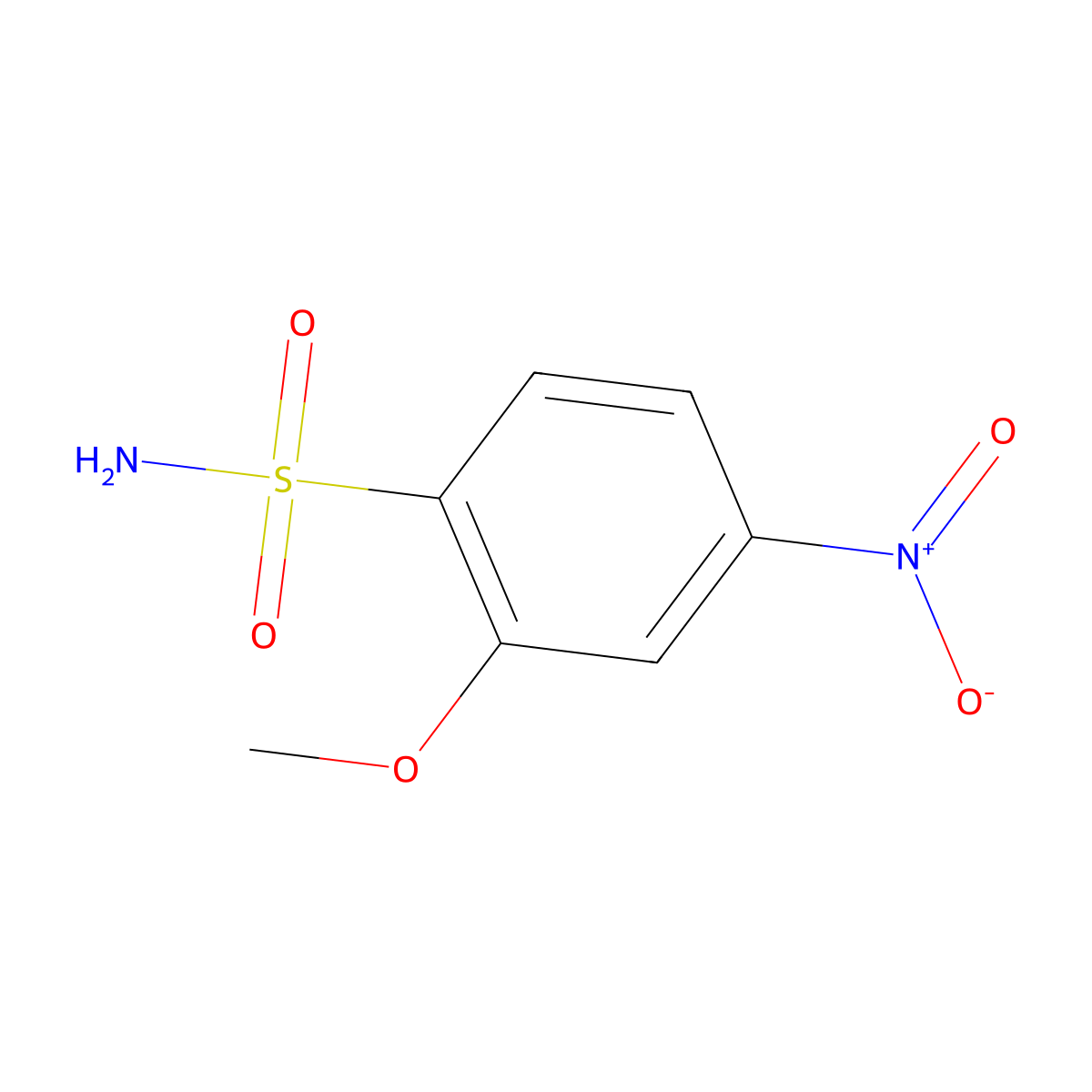 2-Methoxy-4-nitrobenzenesulfonamide molecular structure, CAS 746630-16-0
