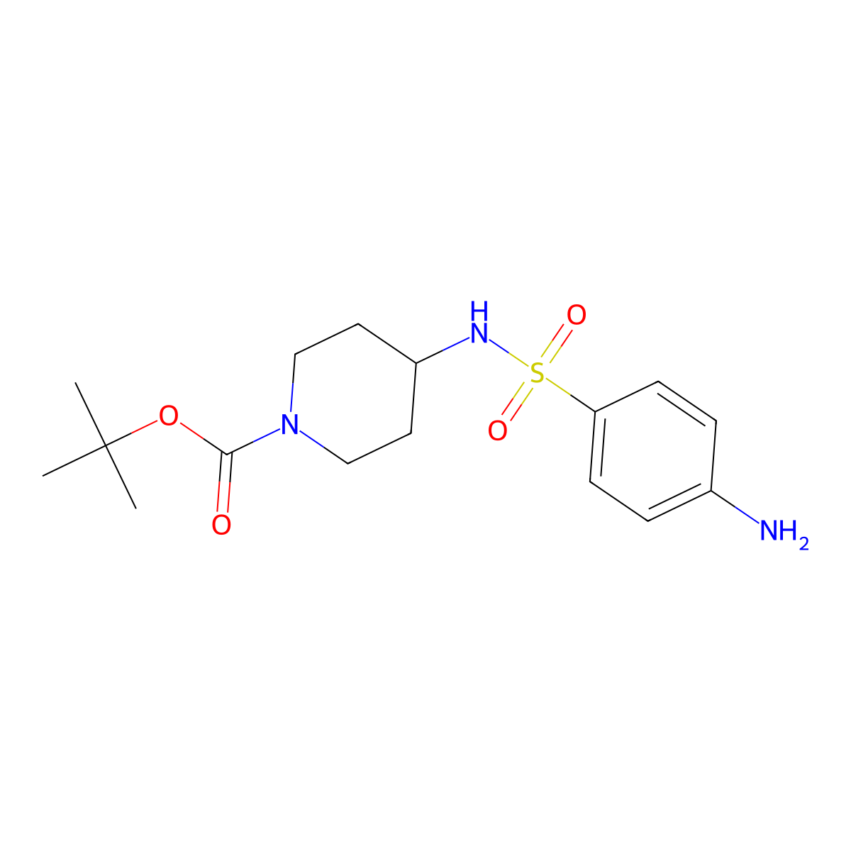 tert-Butyl 4-(4-aminophenylsulfonamido)piperidine-1-carboxylate molecular structure, CAS 746630-27-3