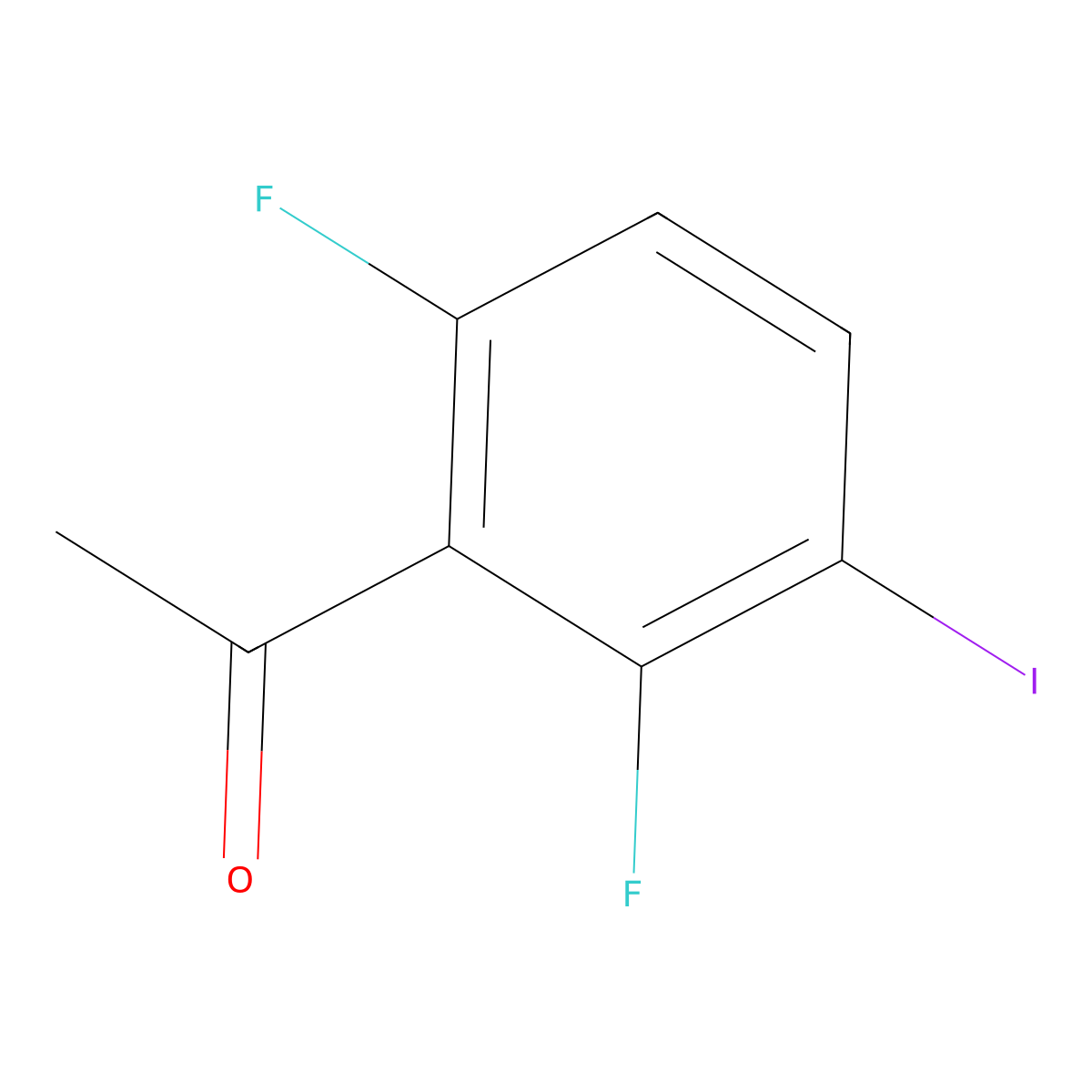 1-(2,6-Difluoro-3-iodophenyl)ethanone molecular structure, CAS 746630-32-0