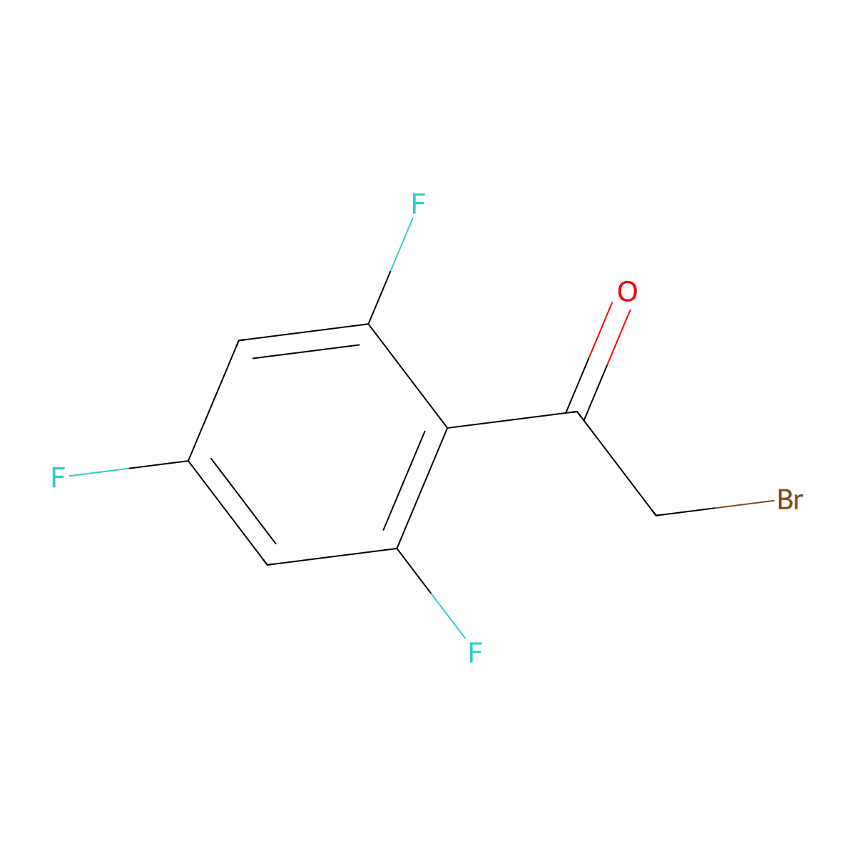 2,4,6-Trifluorophenacyl bromide molecular structure, CAS 746630-36-4