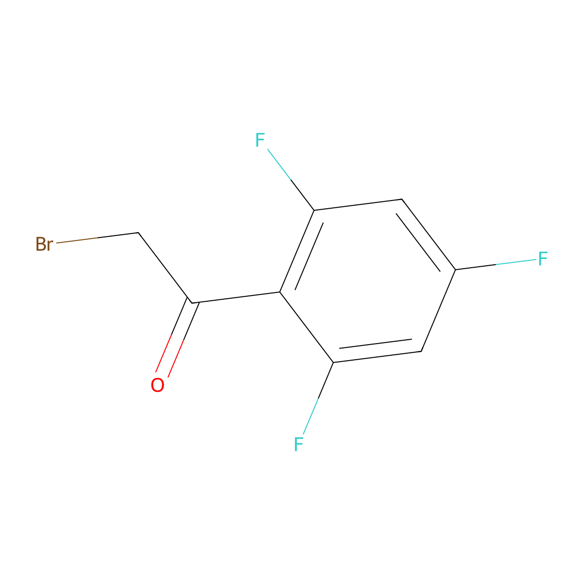 2,4,6-Trifluorophenacyl bromide molecular structure, CAS 746630-36-4