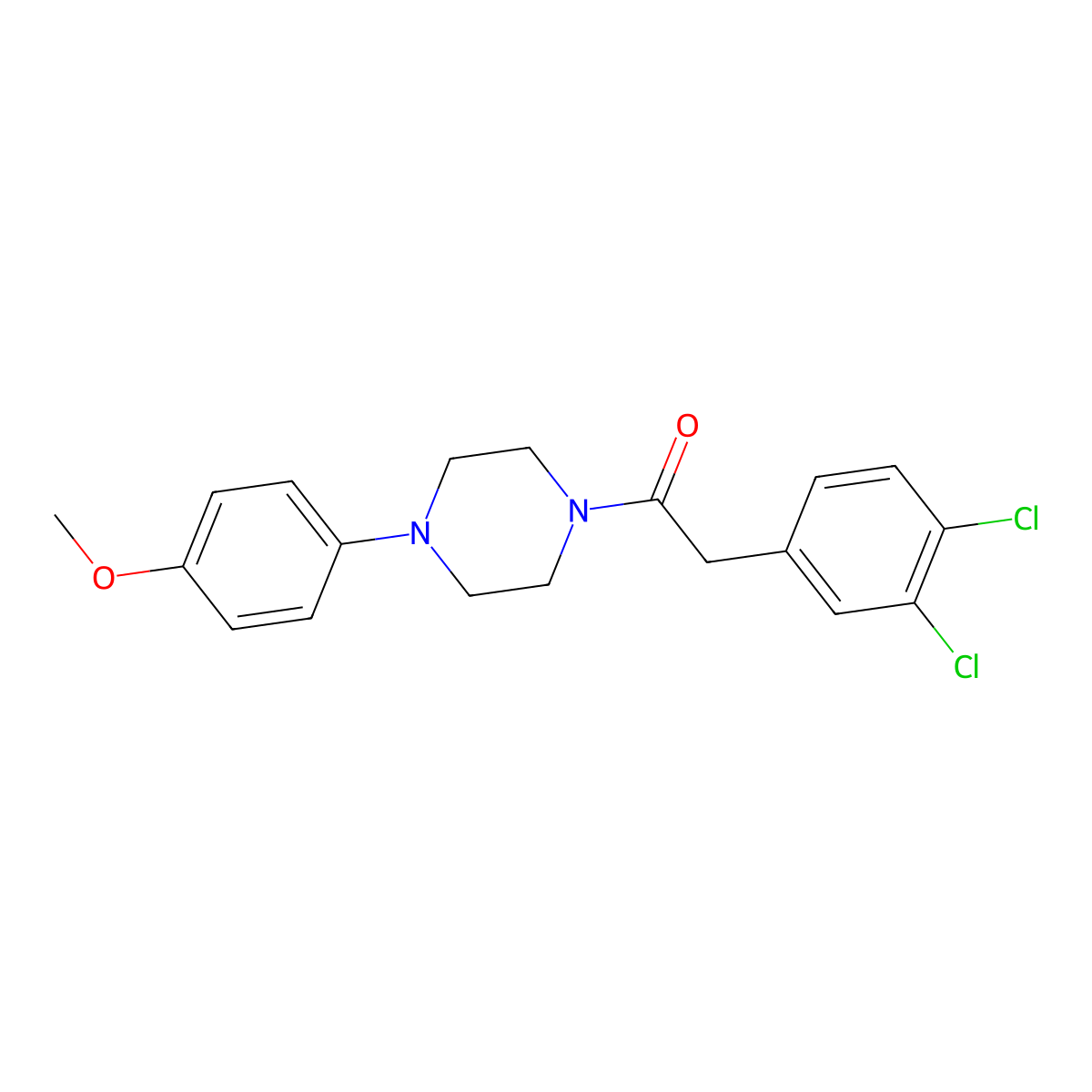2-(3,4-Dichlorophenyl)-1-[4-(4-methoxyphenyl)piperazin-1-yl]ethanone molecular structure, CAS 746633-16-9