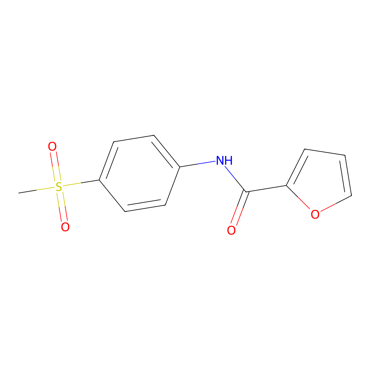 N-(4-(methylsulfonyl)phenyl)furan-2-carboxamide molecular structure, CAS 746633-45-4