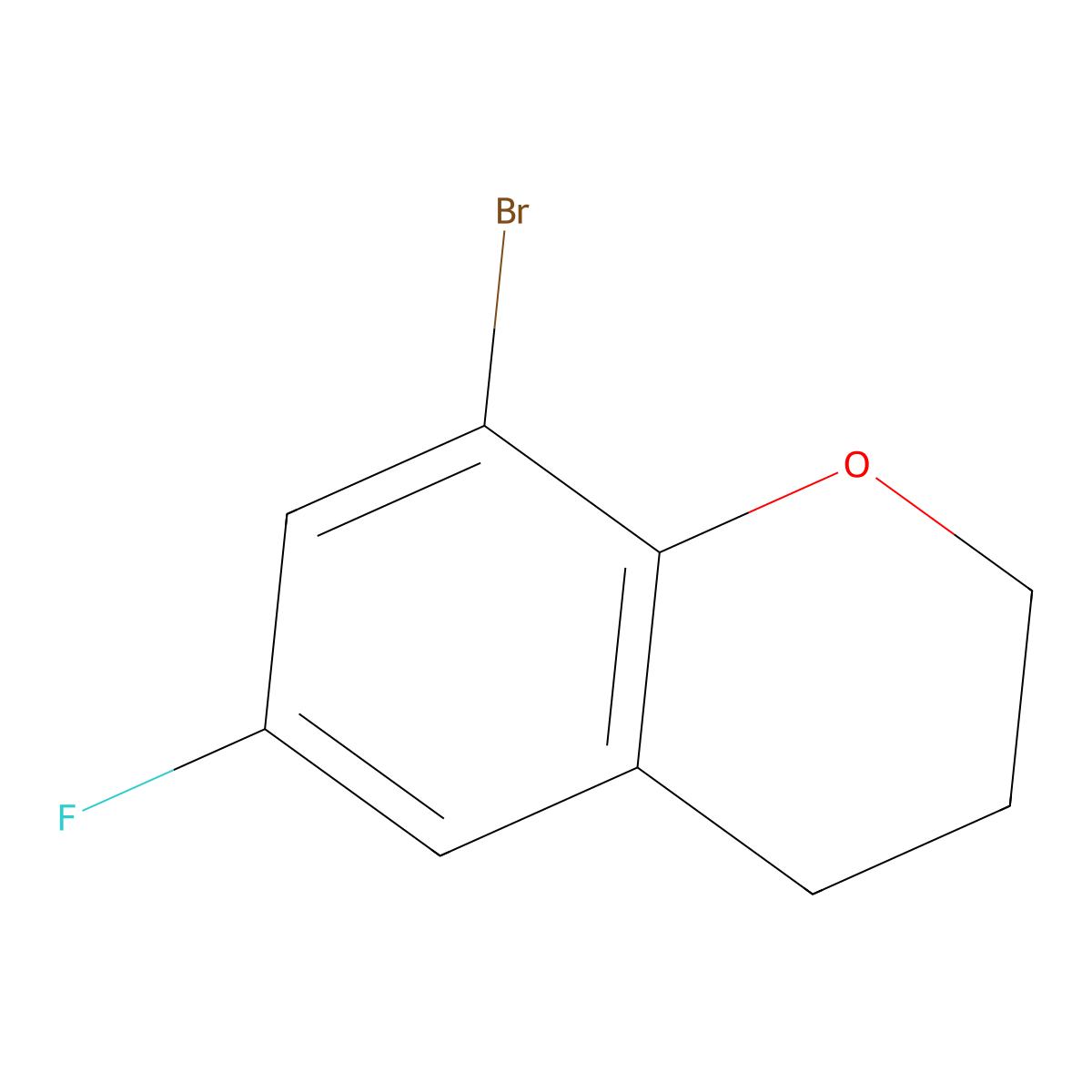 8-Bromo-6-fluorochroman molecular structure, CAS 746638-33-5