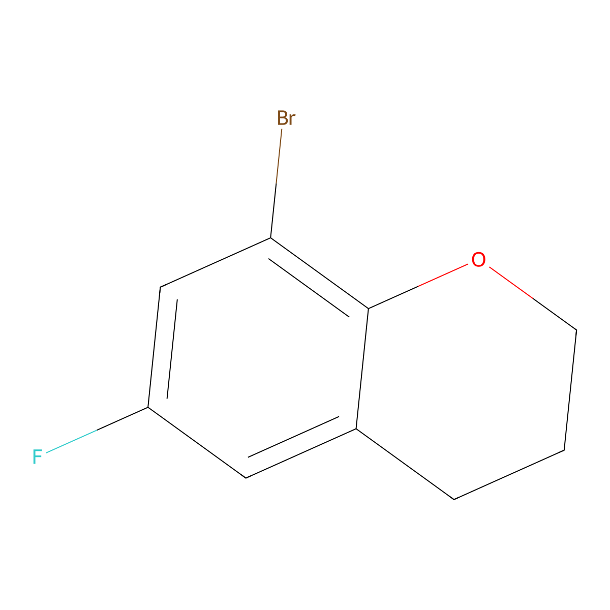 8-Bromo-6-fluorochroman molecular structure, CAS 746638-33-5