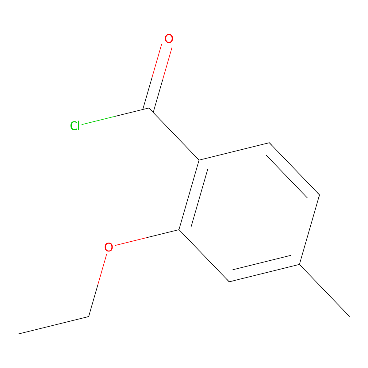 2-Ethoxy-4-methylbenzoyl chloride molecular structure, CAS 746641-12-3