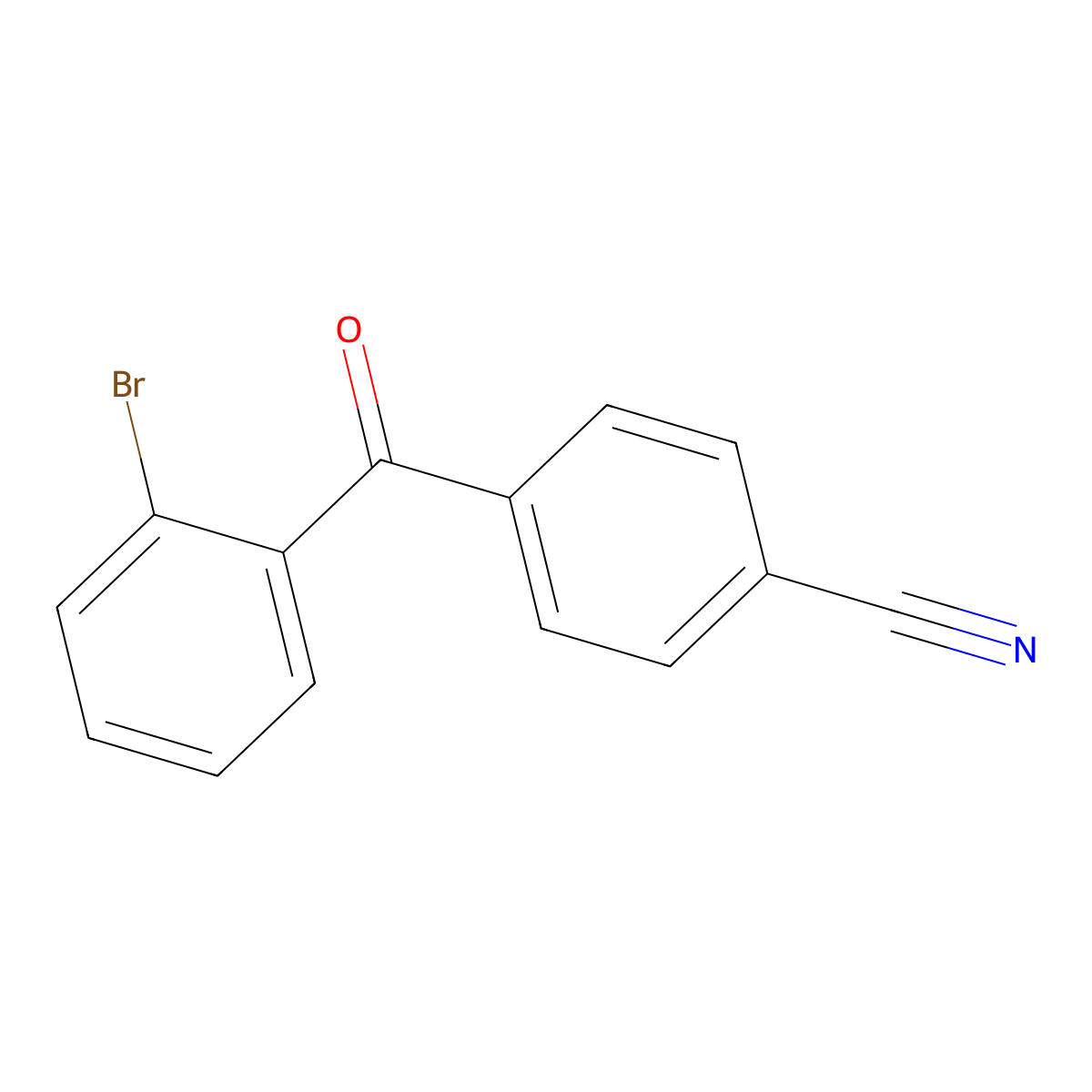 2-Bromo-4'-cyanobenzophenone molecular structure, CAS 746651-77-4