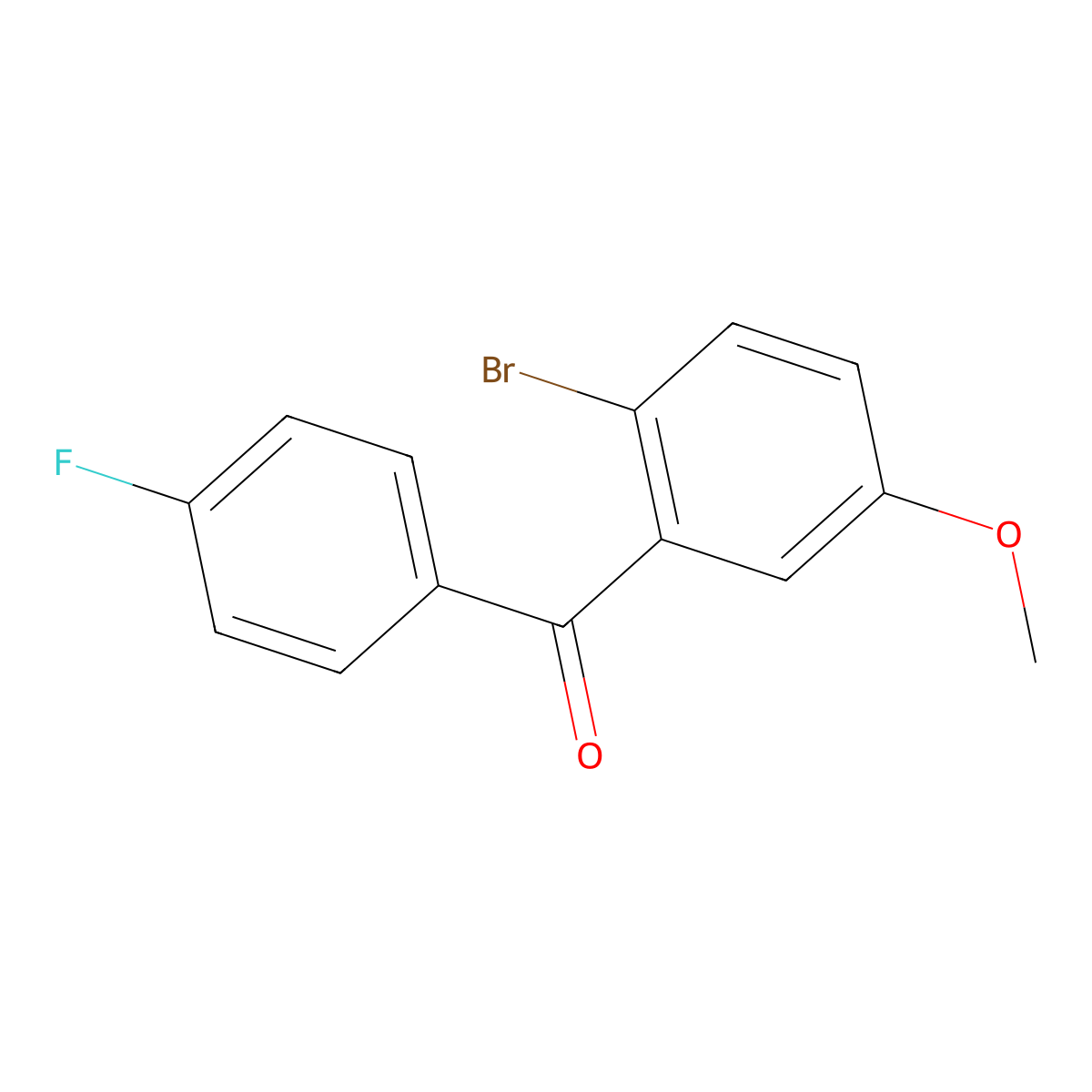 2-Bromo-4'-fluoro-5-methoxybenzophenone molecular structure, CAS 746651-88-7
