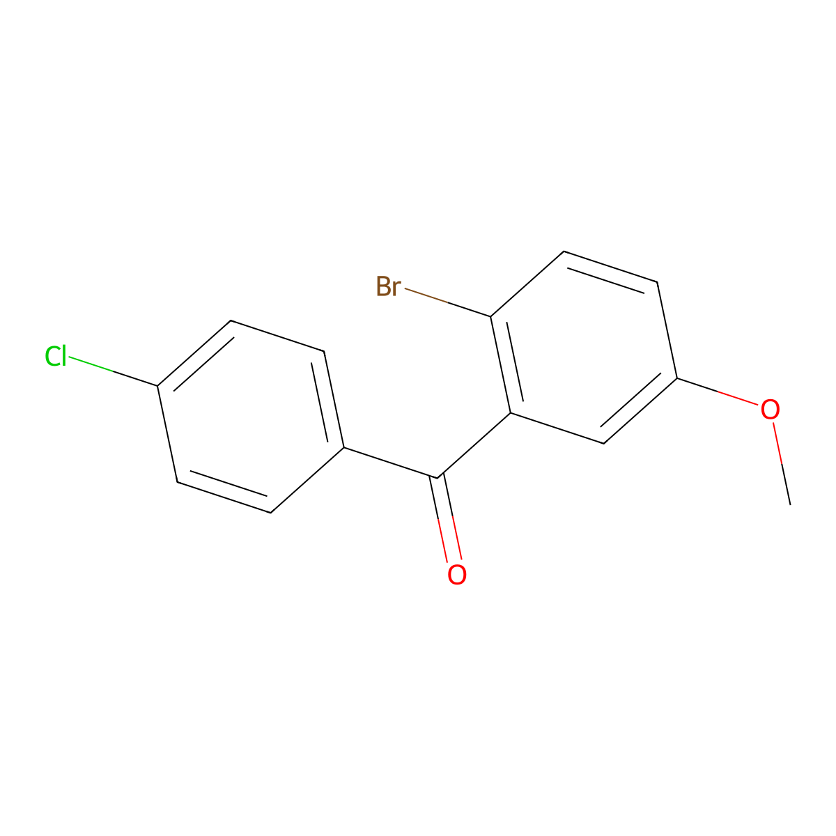 2-Bromo-4'-chloro-5-methoxybenzophenone molecular structure, CAS 746651-89-8