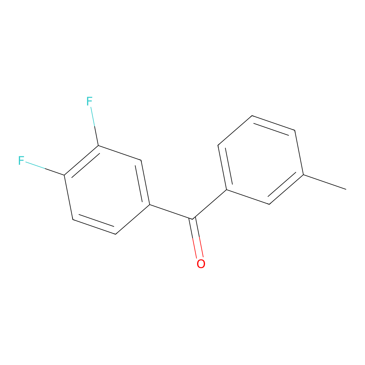 3,4-Difluoro-3'-methylbenzophenone molecular structure, CAS 746651-90-1