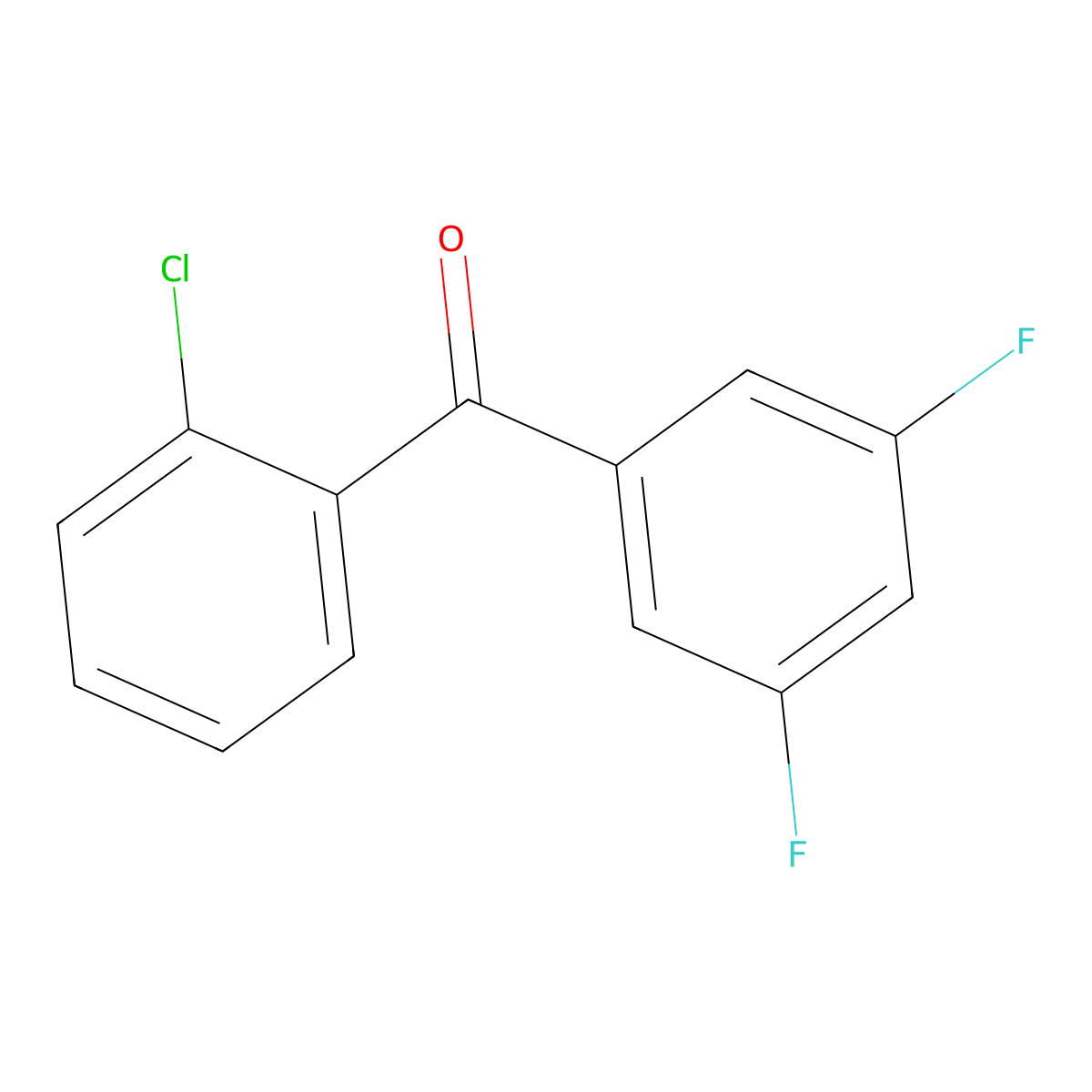 2-Chloro-3',5'-difluorobenzophenone molecular structure, CAS 746651-97-8