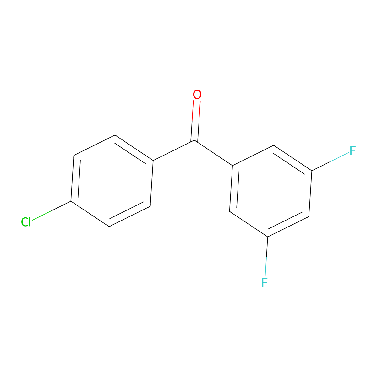 4-Chloro-3',5'-difluorobenzophenone molecular structure, CAS 746651-99-0