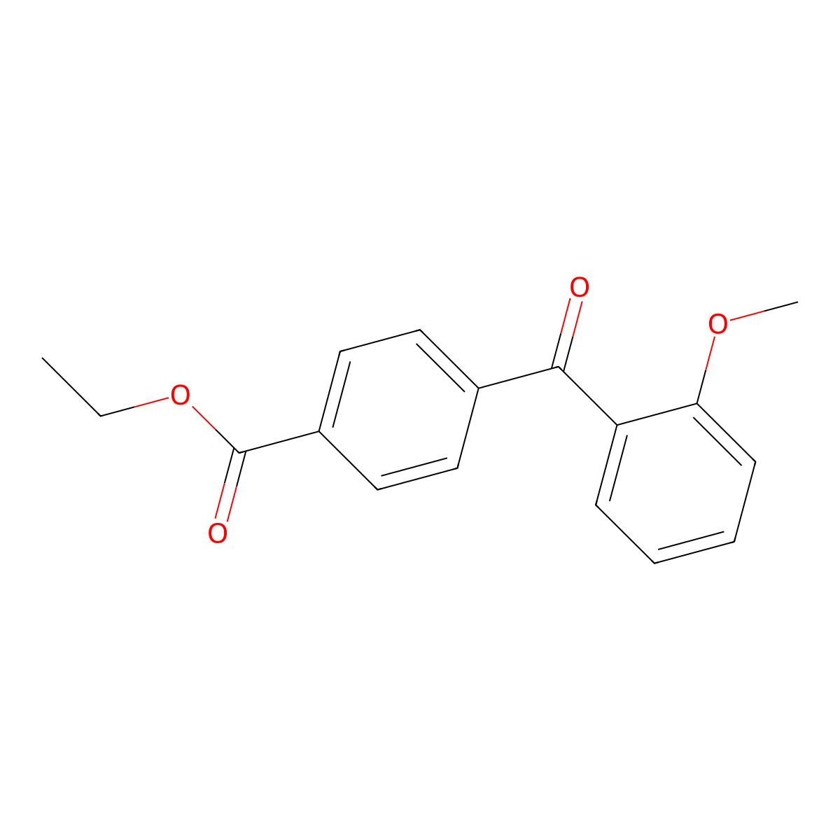 Ethyl 4-(2-methoxybenzoyl)benzoate molecular structure, CAS 746652-02-8
