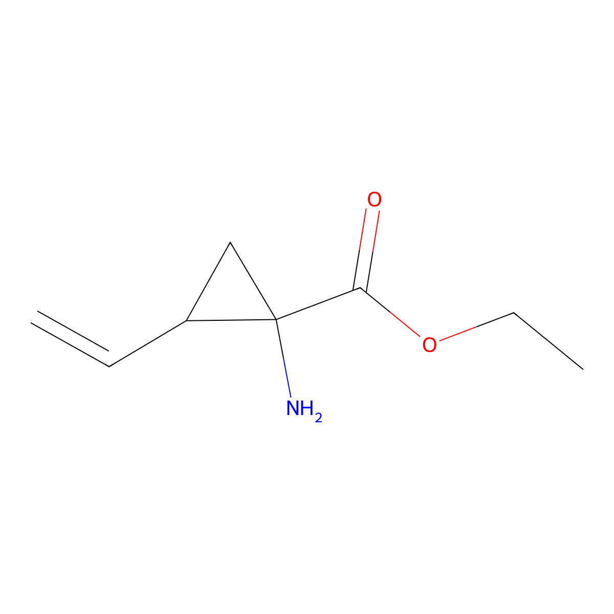 Ethyl 1-amino-2-vinylcyclopropanecarboxylate molecular structure, CAS 746657-36-3