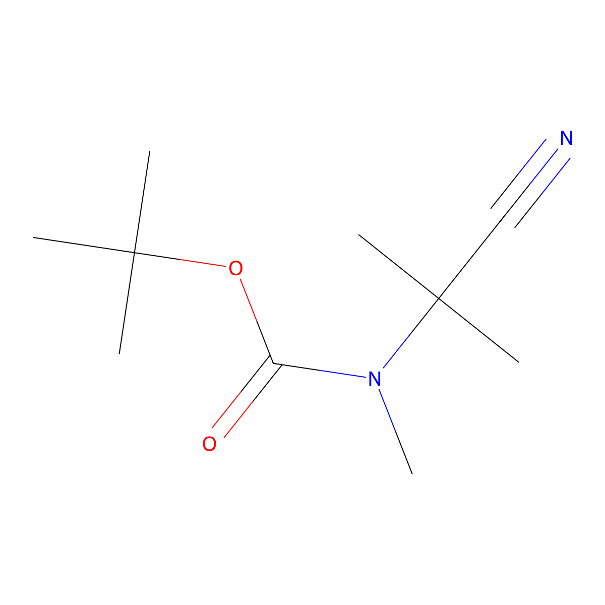 tert-butyl N-(1-cyano-1-methylethyl)-N-methylcarbamate molecular structure, CAS 746658-88-8