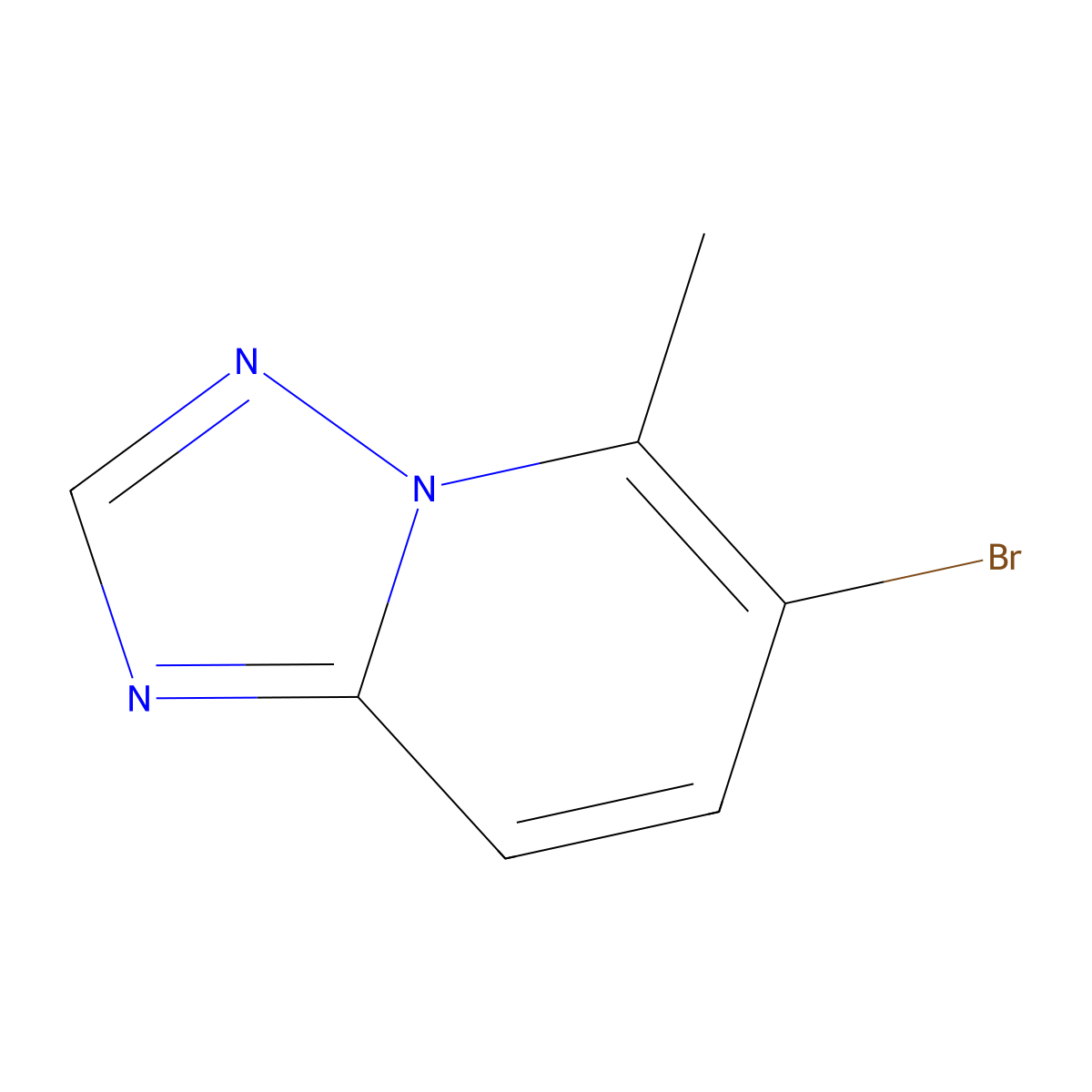 6-Bromo-5-methyl(1,2,4)triazolo(1,5-a)pyridine molecular structure, CAS 746668-59-7