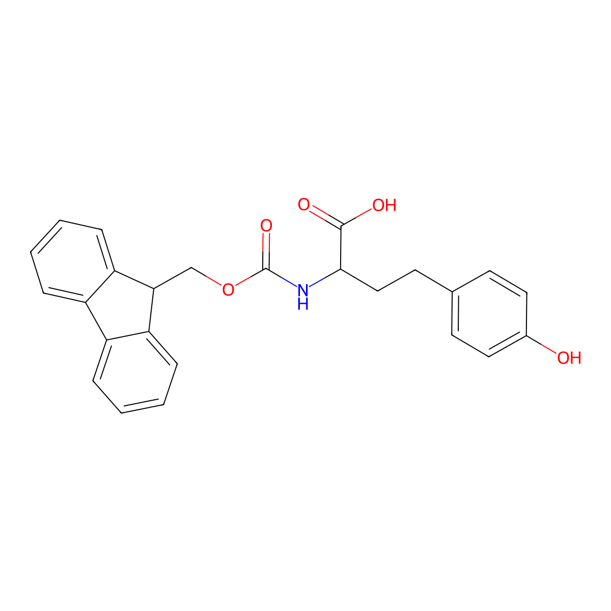 Fmoc-L-homotyrosine molecular structure, CAS 746672-83-3