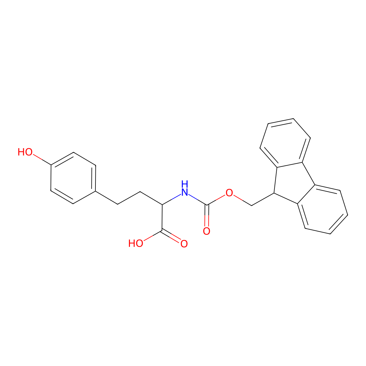 Fmoc-L-homotyrosine molecular structure, CAS 746672-83-3
