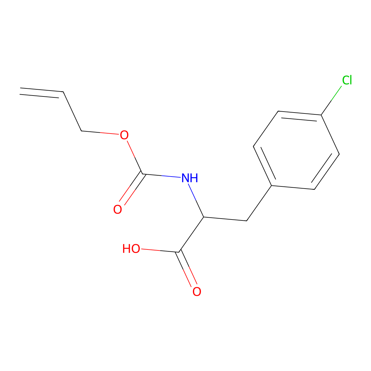 3-(4-Chlorophenyl)-2-{[(prop-2-en-1-yloxy)carbonyl]amino}propanoic acid molecular structure, CAS 746672-89-9