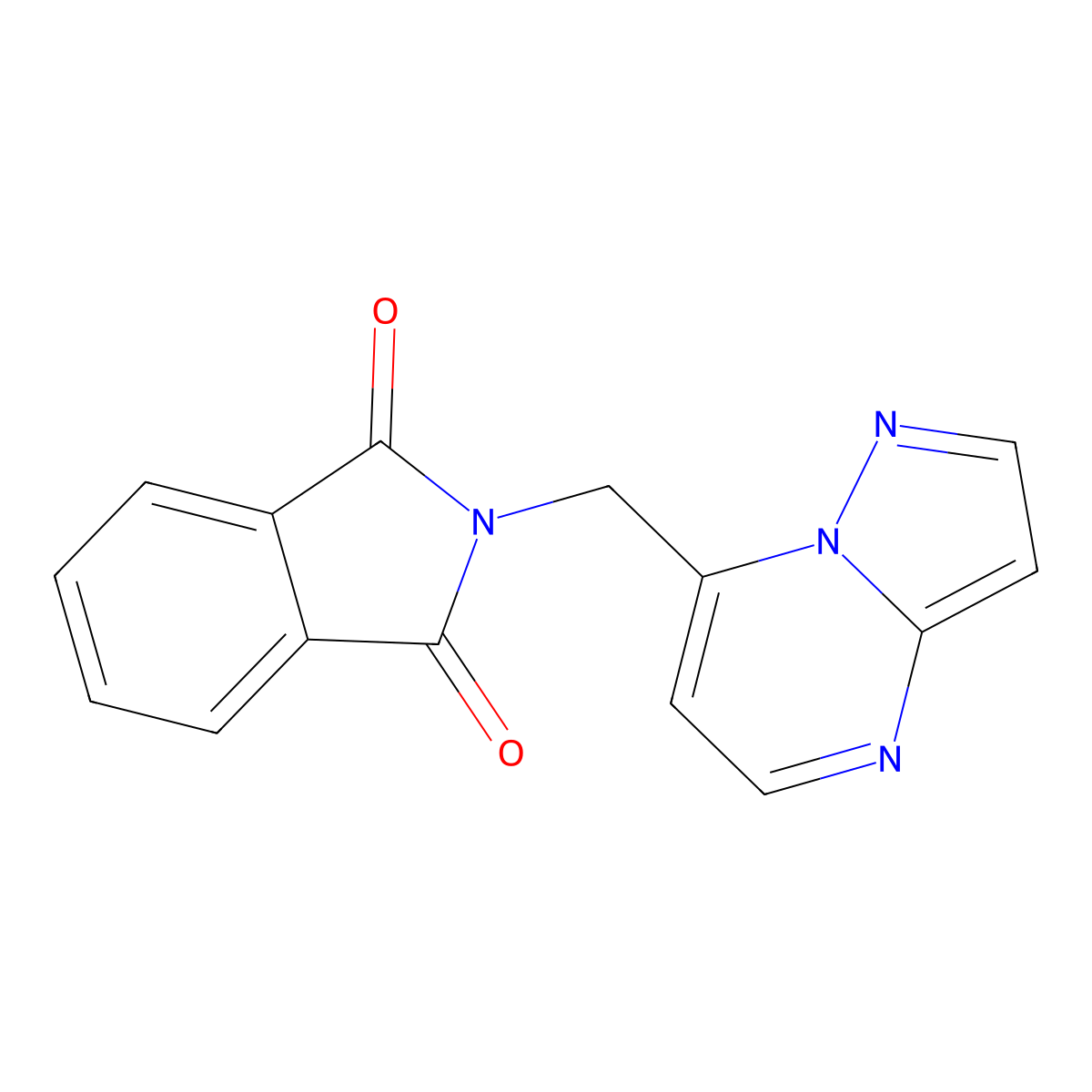 2-({pyrazolo[1,5-a]pyrimidin-7-yl}methyl)-2,3-dihydro-1H-isoindole-1,3-dione molecular structure, CAS 746677-39-4
