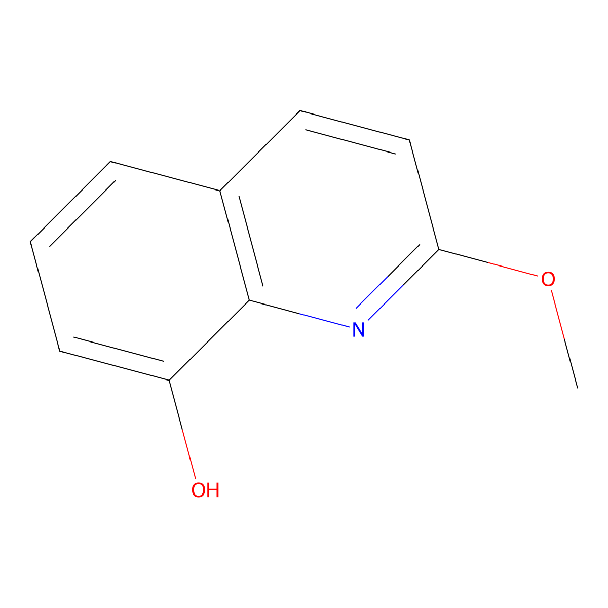 8-Quinolinol, 2-methoxy- molecular structure, CAS 74668-72-7
