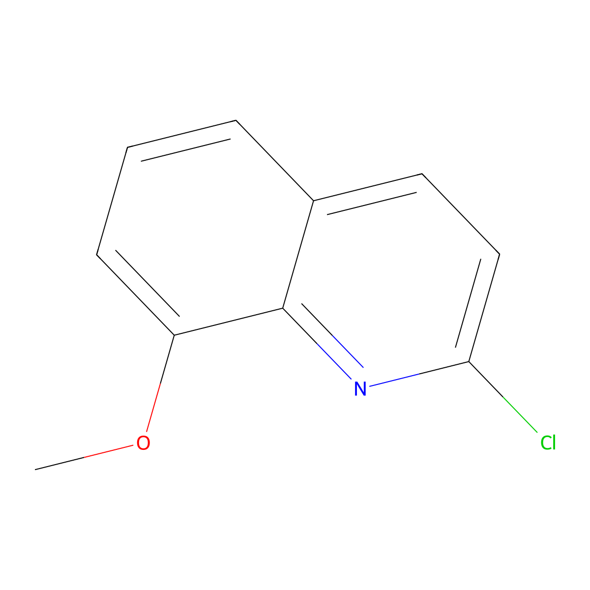 2-Chloro-8-methoxyquinoline molecular structure, CAS 74668-74-9