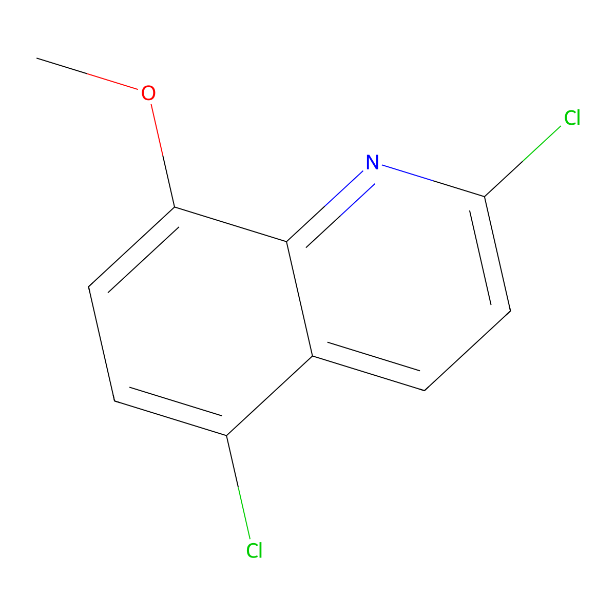 Quinoline, 2,5-dichloro-8-methoxy- molecular structure, CAS 74668-75-0