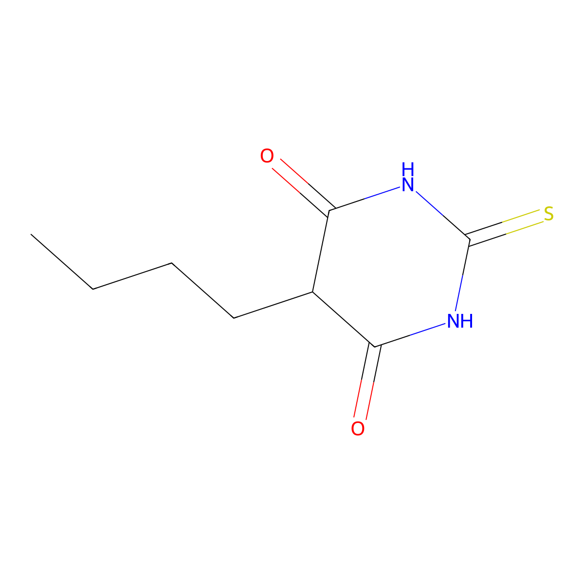 5-Butyl-2-thiobarbituric acid molecular structure, CAS 74669-22-0