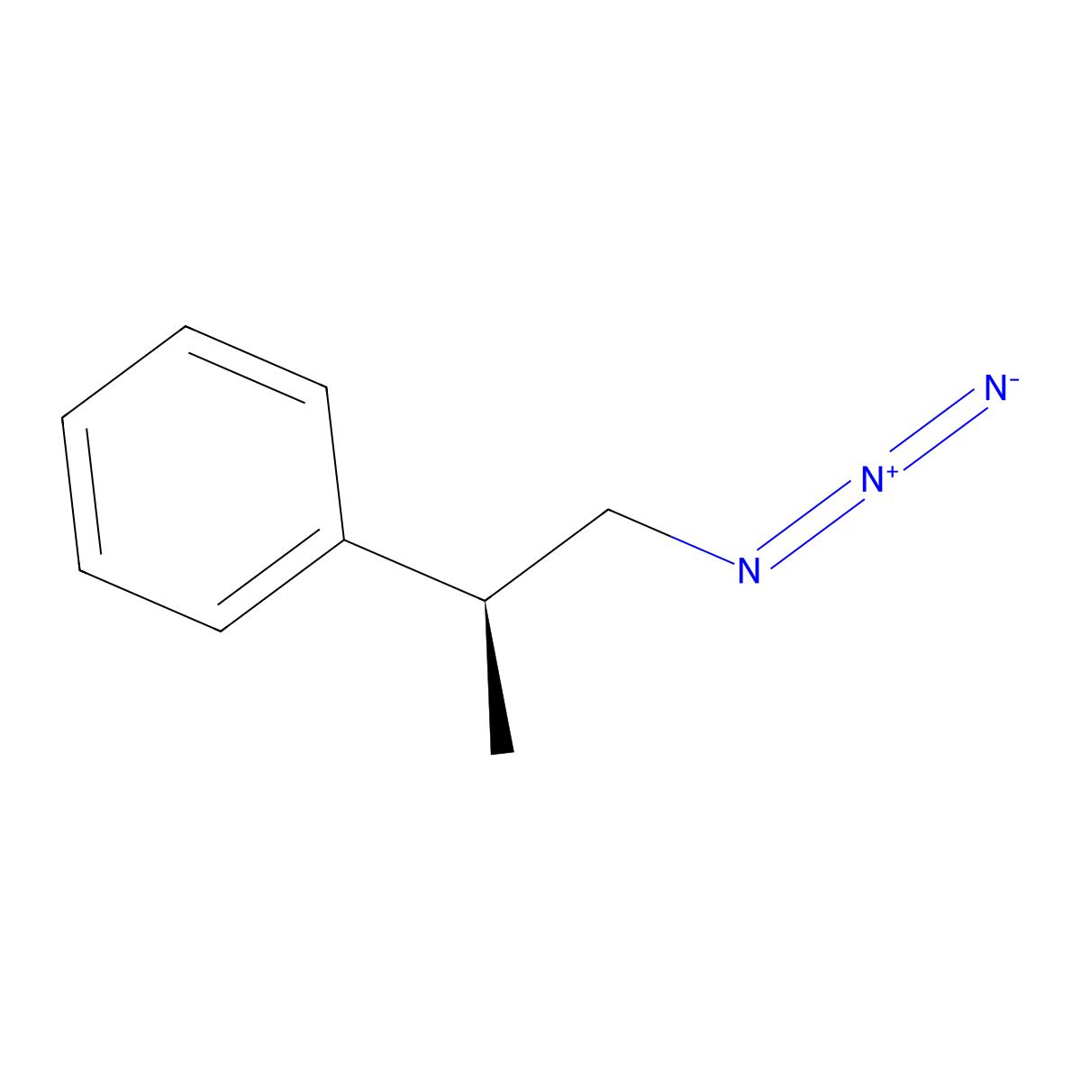 (S)-1-Azido-2-phenylpropane molecular structure, CAS 74669-74-2