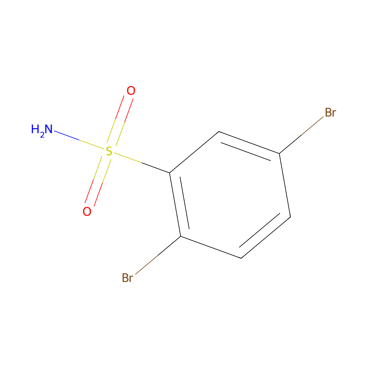 2,5-Dibromobenzenesulfonamide molecular structure, CAS 7467-11-0