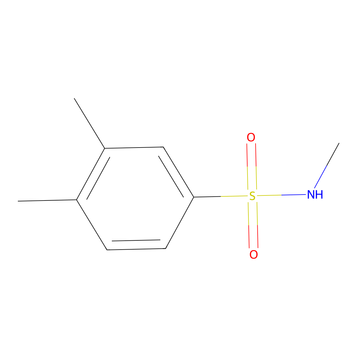 N,3,4-trimethylbenzenesulfonamide molecular structure, CAS 7467-14-3