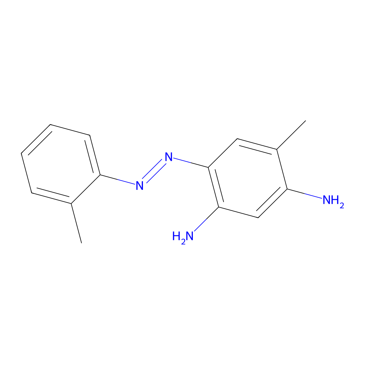 1,3-Benzenediamine, 4-methyl-6-((2-methylphenyl)azo)- molecular structure, CAS 7467-29-0