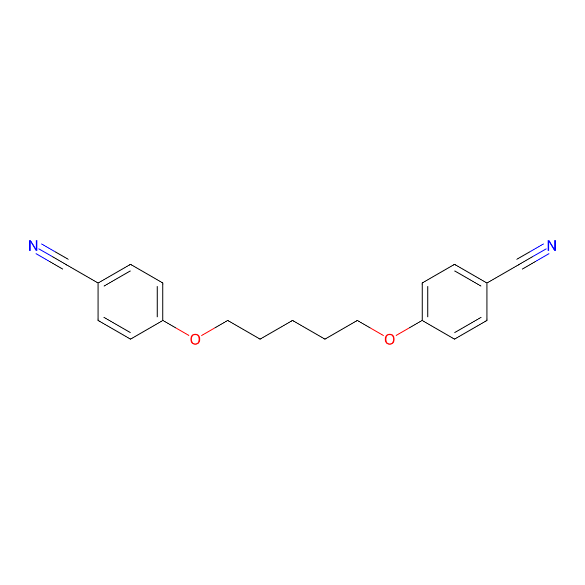 4,4'-Pentamethylenedioxydibenzonitrile molecular structure, CAS 7467-71-2