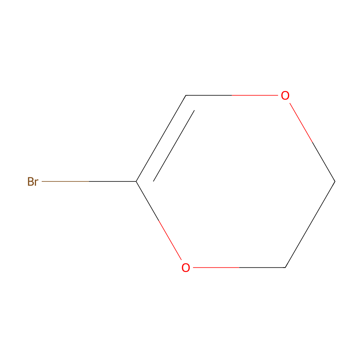 2-Bromo-1,4-dioxene molecular structure, CAS 74671-59-3