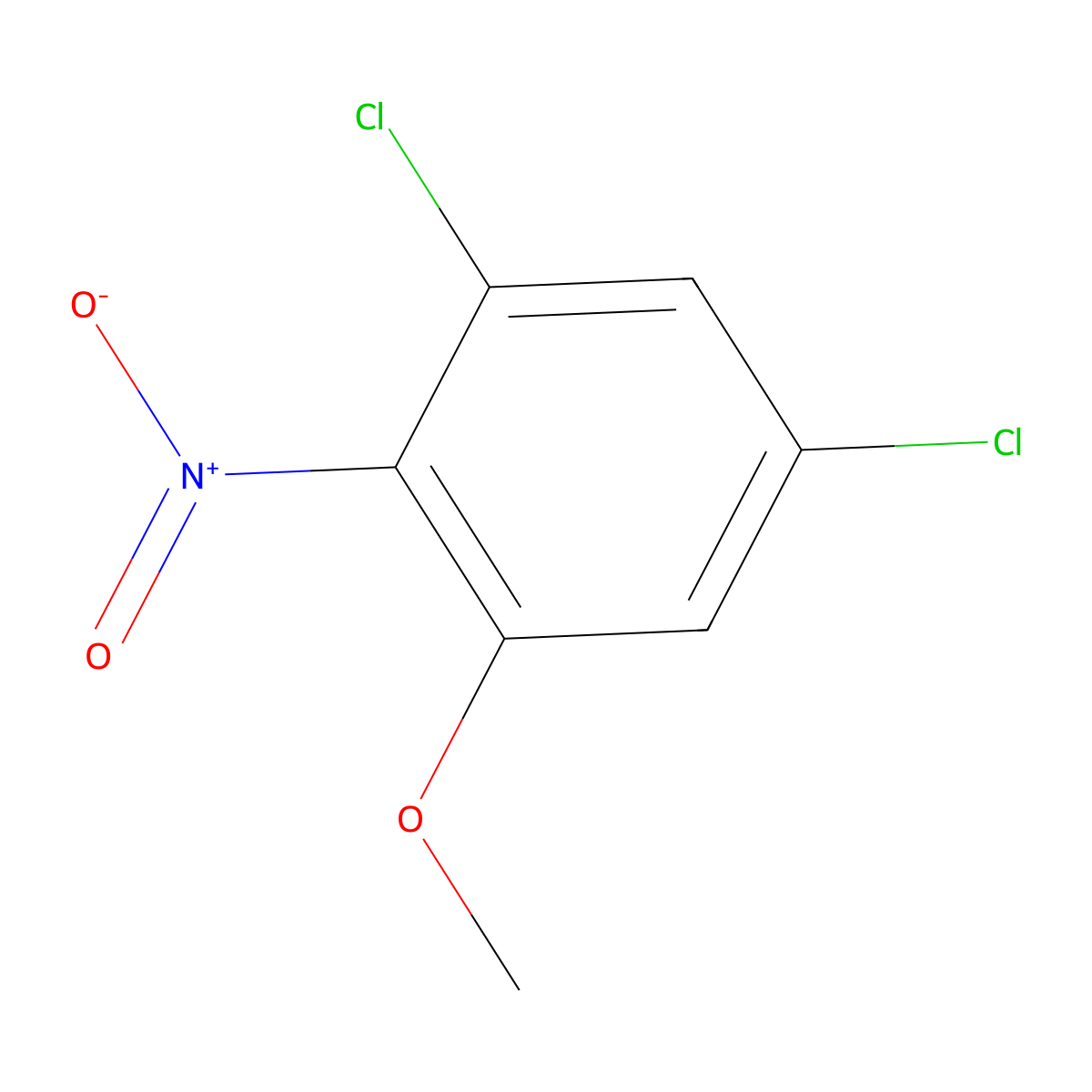 1,5-Dichloro-3-methoxy-2-nitrobenzene molecular structure, CAS 74672-01-8