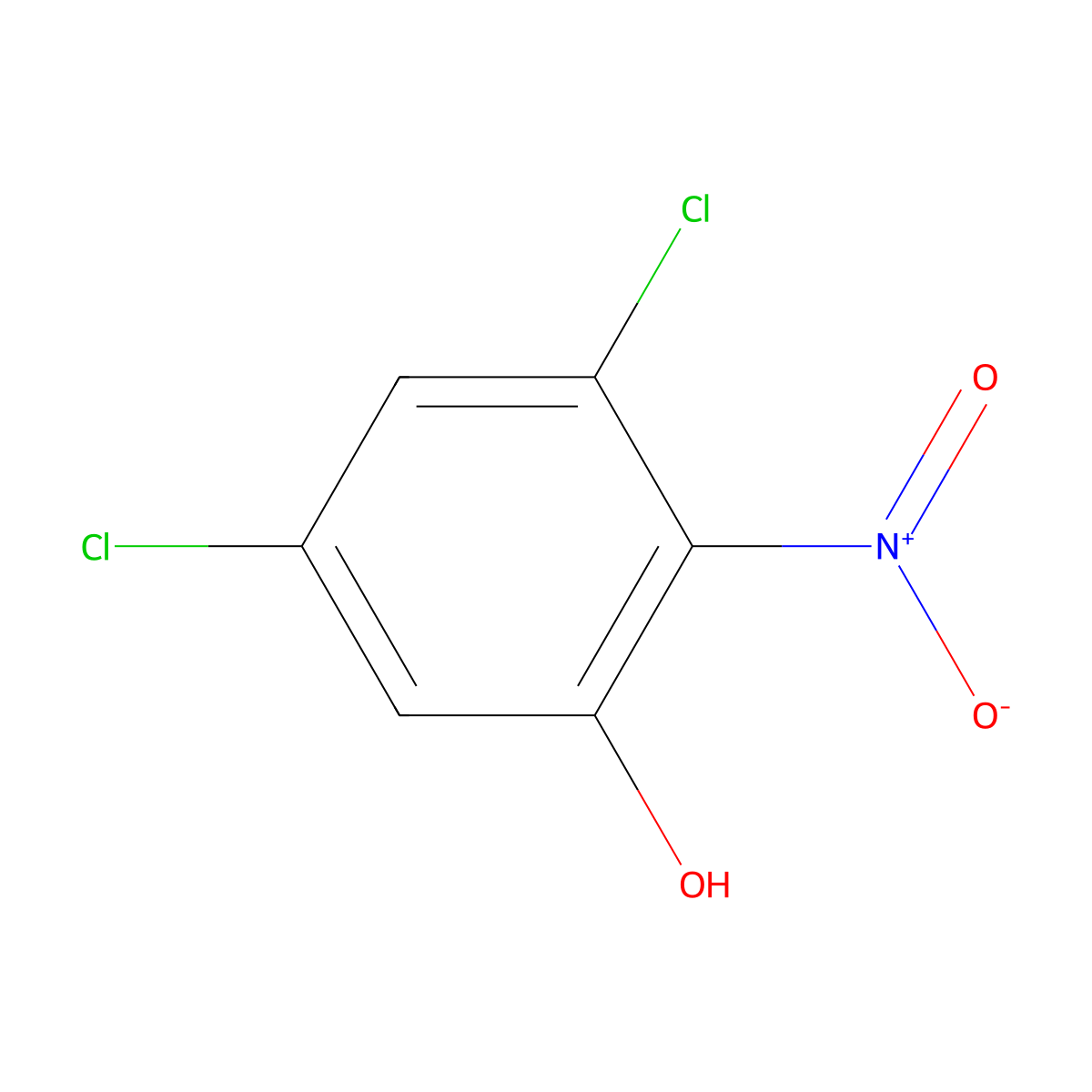 3,5-Dichloro-2-nitrophenol molecular structure, CAS 74672-02-9