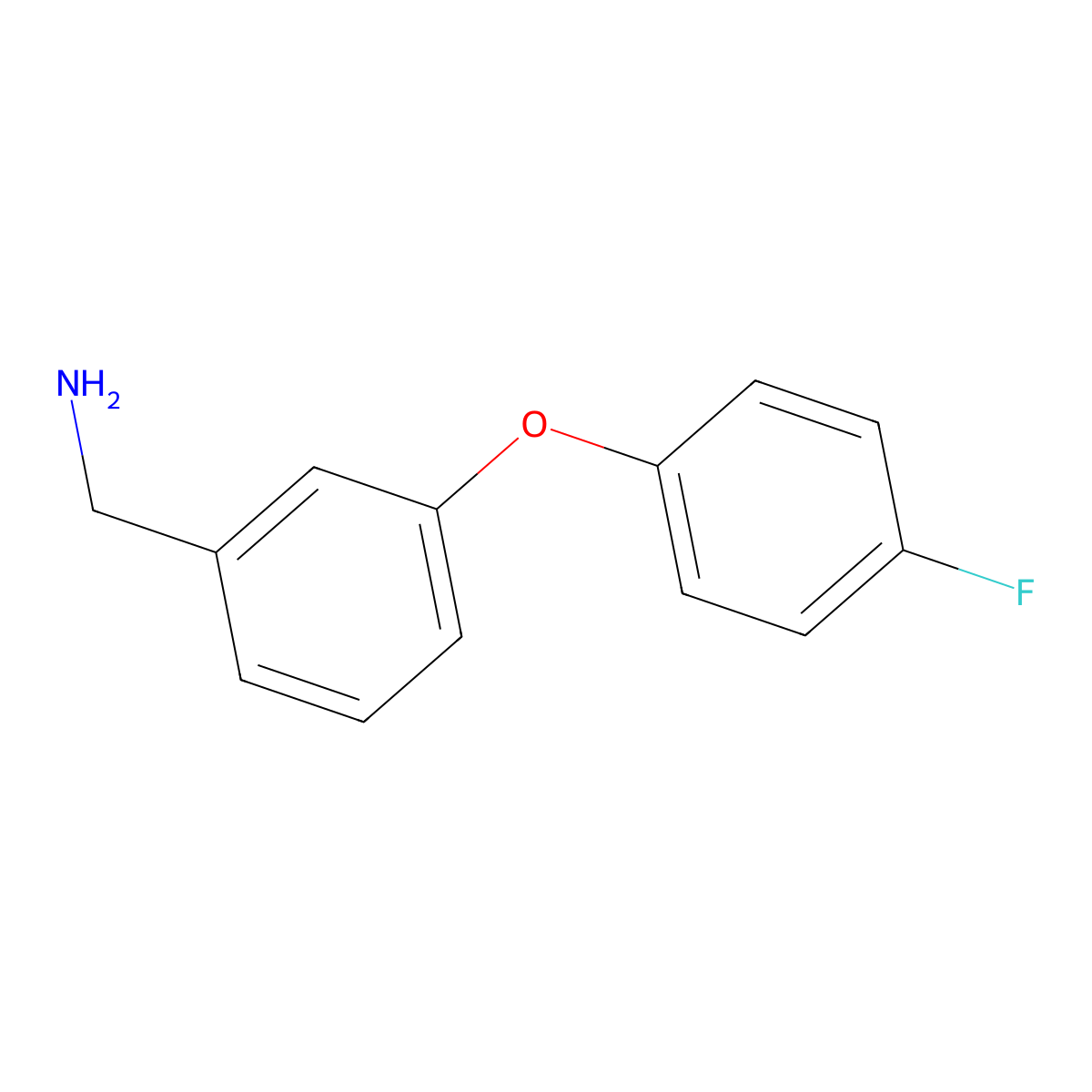 [3-(4-Fluorophenoxy)phenyl]methanamine molecular structure, CAS 74672-17-6