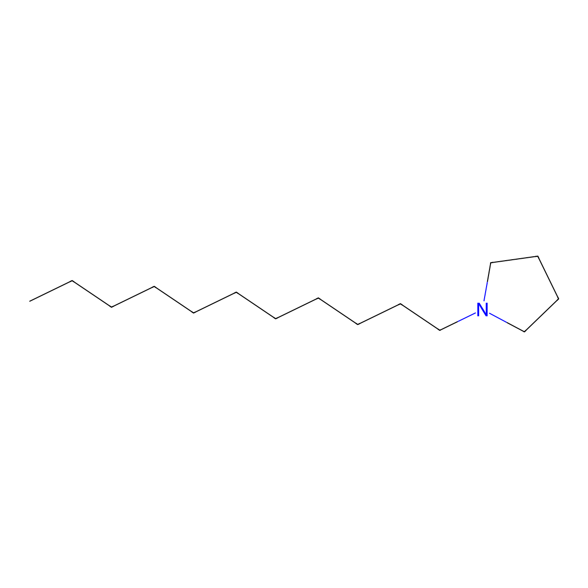 Pyrrolidine, 1-undecyl- molecular structure, CAS 74673-27-1