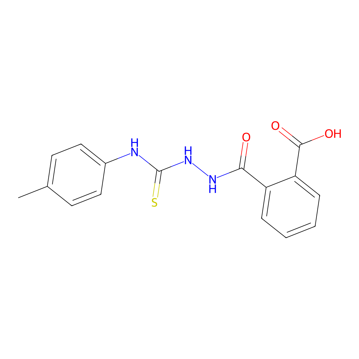 2-[[(4-Methylphenyl)carbamothioylamino]carbamoyl]benzoic acid molecular structure, CAS 74674-35-4