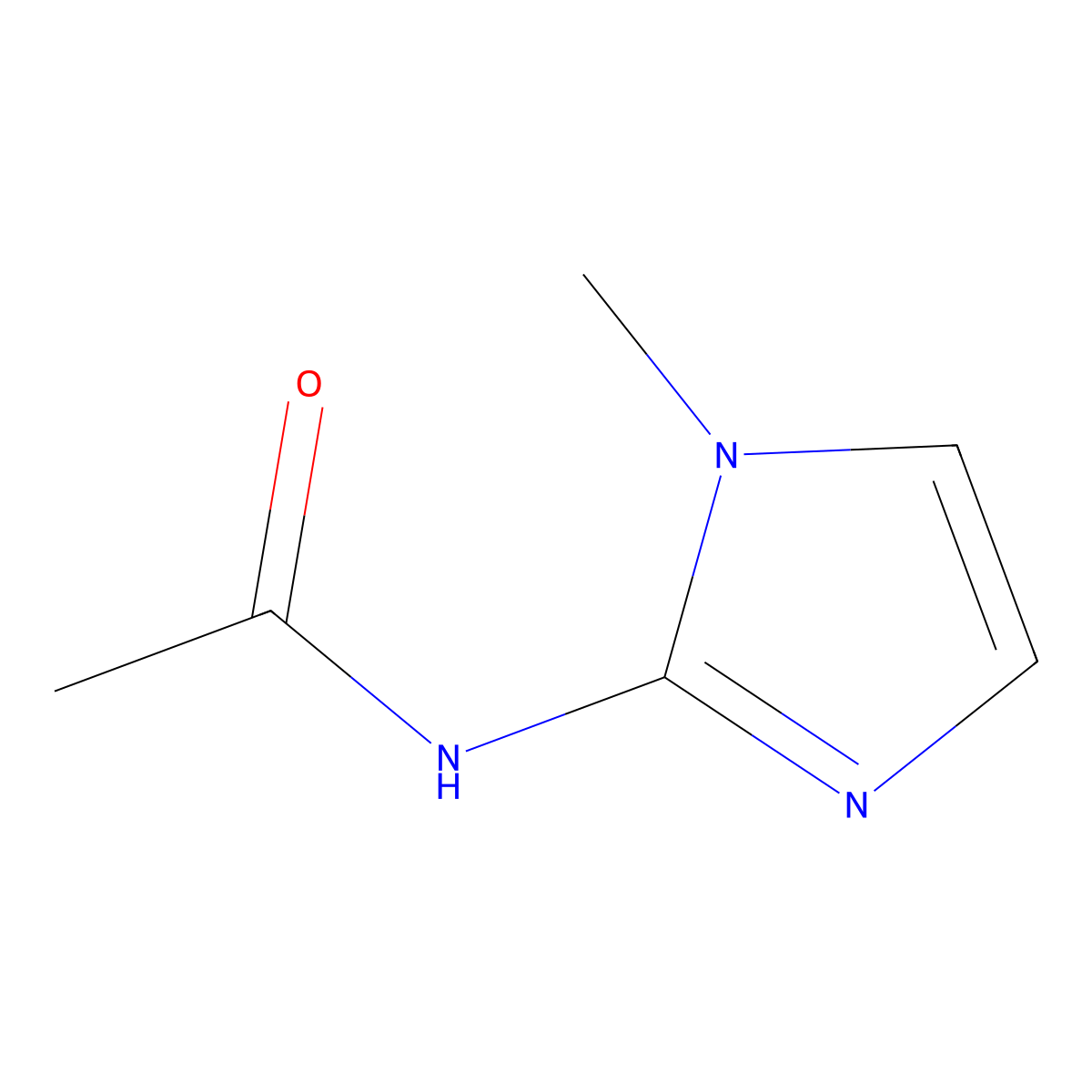 N-(1-Methyl-1H-imidazol-2-yl)acetamide molecular structure, CAS 74675-48-2