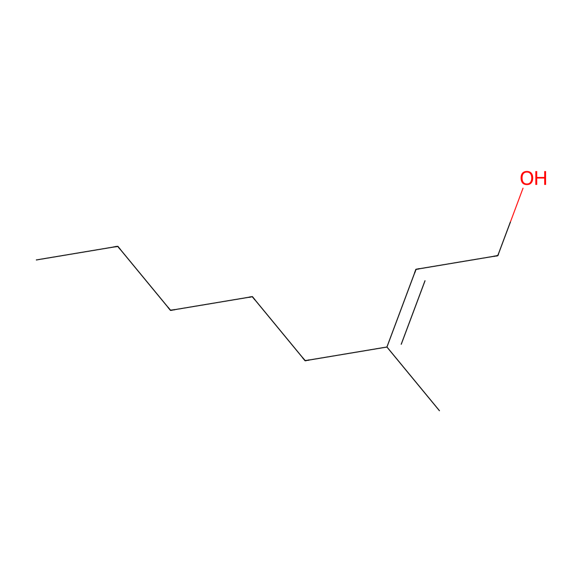 3-Methyloct-2-en-1-ol molecular structure, CAS 74676-77-0