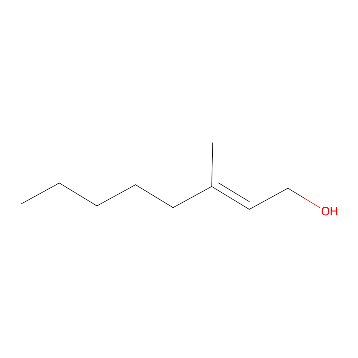 3-Methyloct-2-en-1-ol molecular structure, CAS 74676-77-0