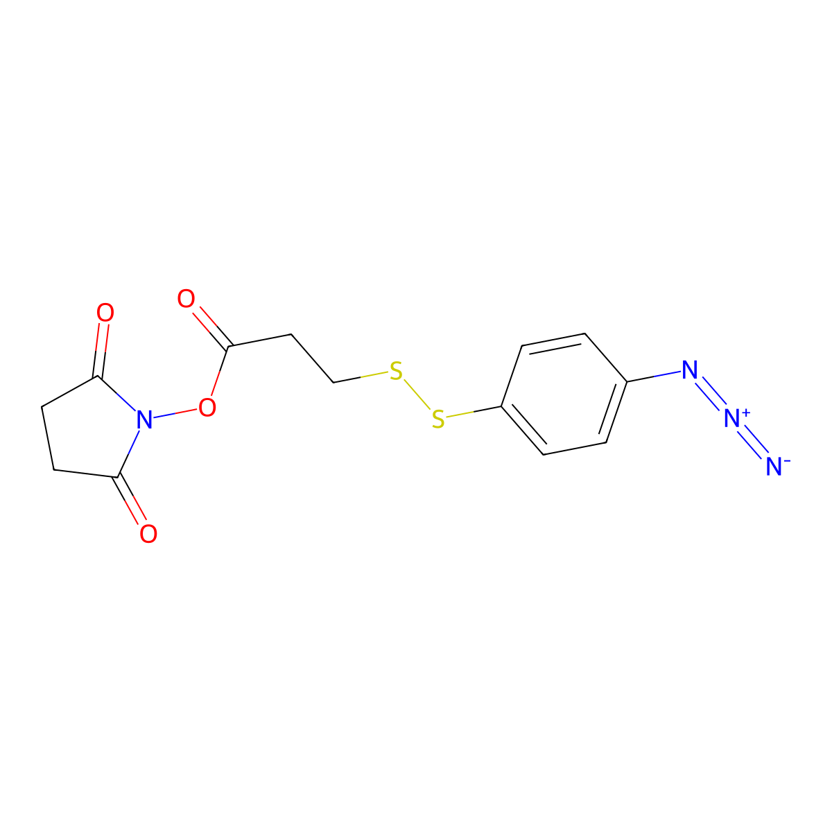 3-((4-azidophenyl)dithio)propionic N-hydroxysuccinimide molecular structure, CAS 74676-98-5