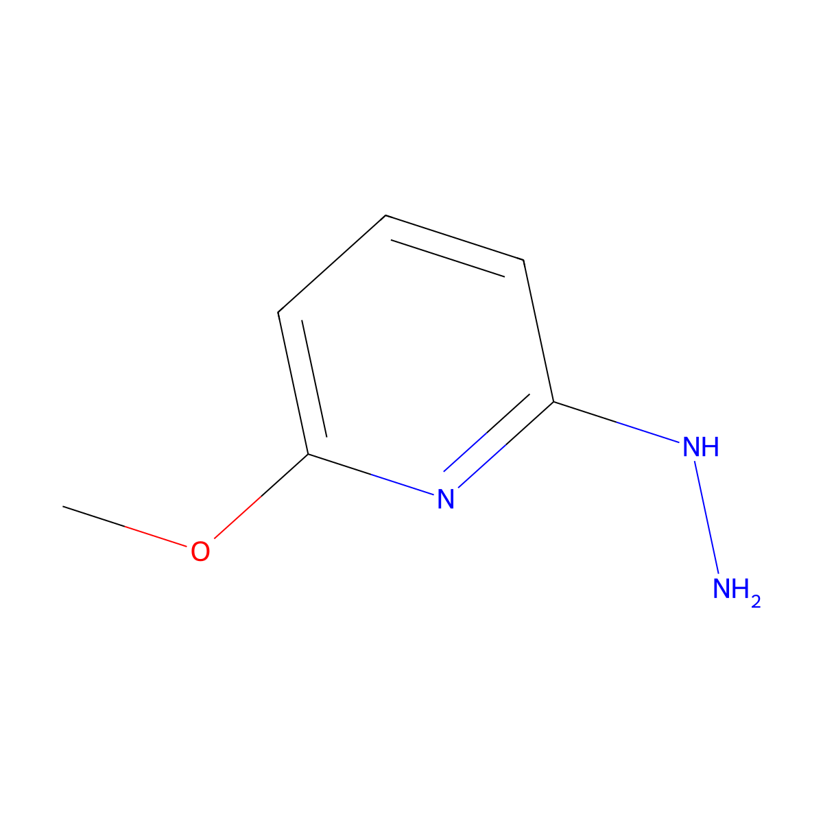 2-Hydrazinyl-6-methoxypyridine molecular structure, CAS 74677-60-4