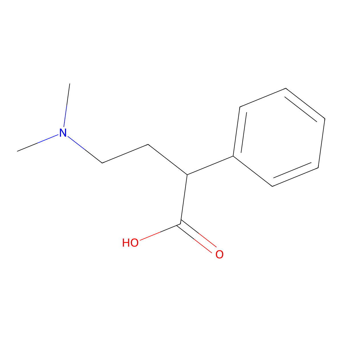4-(Dimethylamino)-2-phenylbutanoic acid molecular structure, CAS 7468-02-2