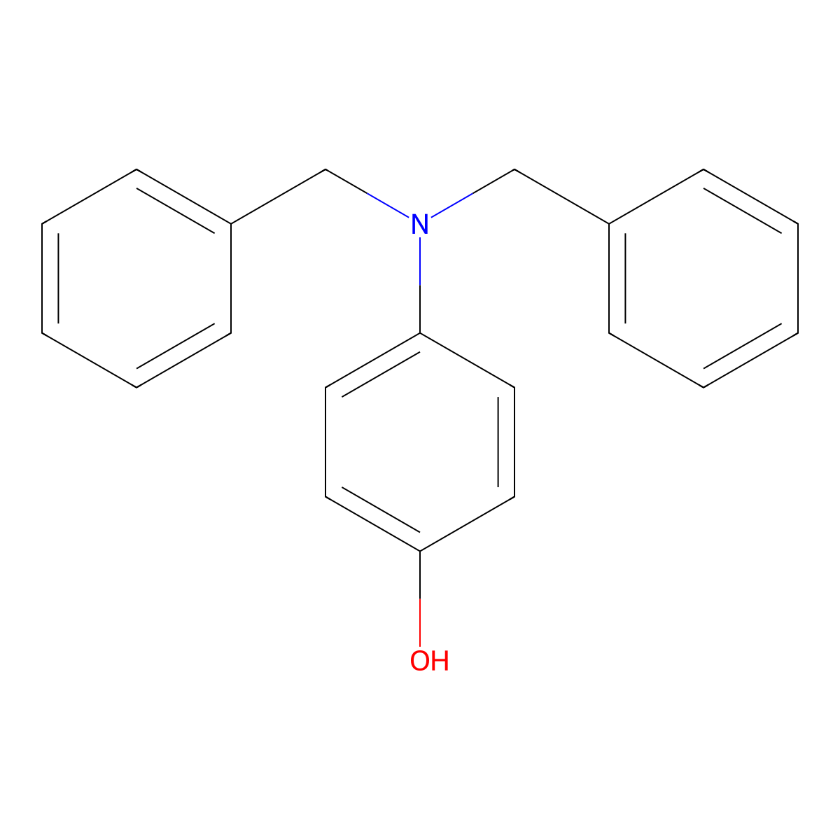 Phenol, p-(dibenzylamino)- molecular structure, CAS 7468-99-7