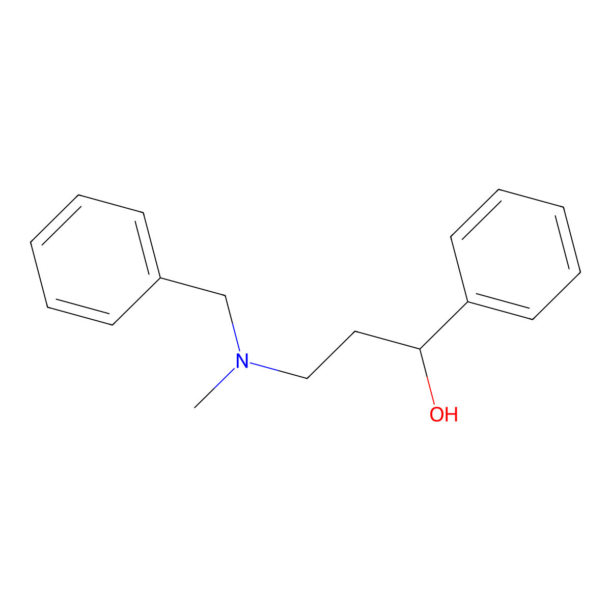 3-[Benzyl(methyl)amino]-1-phenylpropan-1-ol molecular structure, CAS 74681-55-3