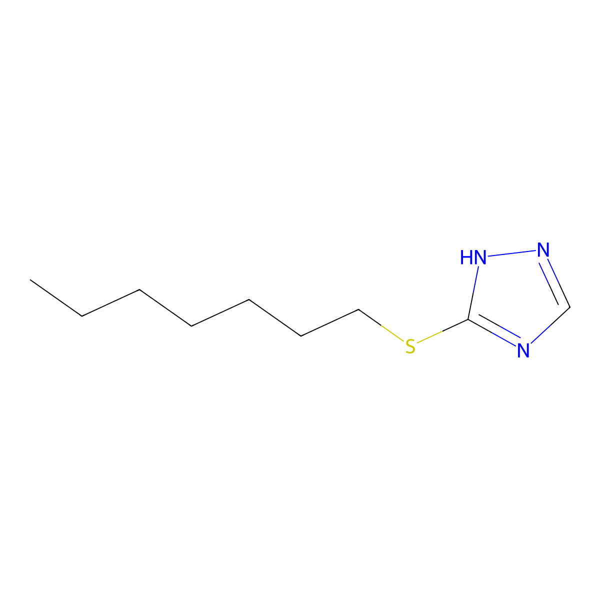 3-(Heptylthio)-1H-1,2,4-triazole molecular structure, CAS 74682-50-1